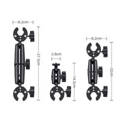 2 x Dual-heads Crab 1 x Single Heads Motorcycle Clamps Handlebar Fixed Mount 3-stage Telescopic Selfie Stick