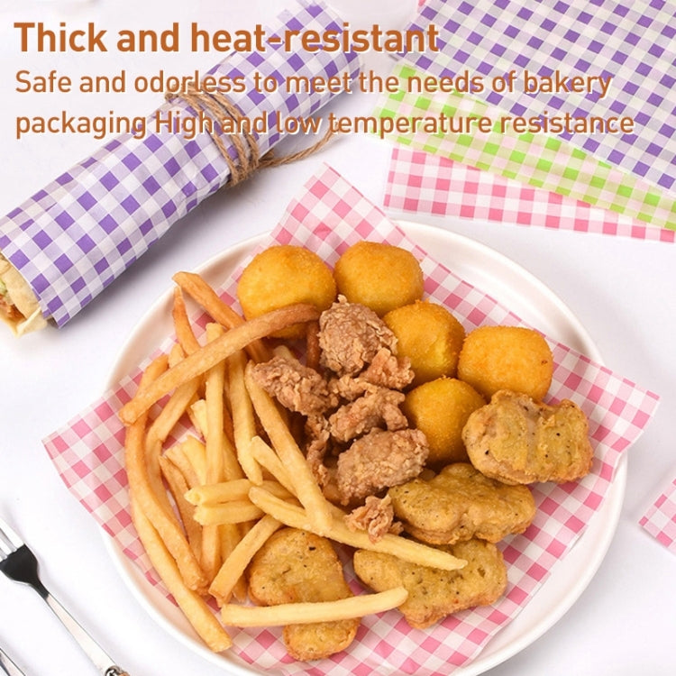 100sheets / Pack Square Baking Greaseproof Paper Burger Sandwich Liner Paper, size: 22x22cm(Coffee)