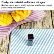 100sheets / Pack Striped Baking Greaseproof Paper Food Placemat Paper, size: 30x30cm(Pink)