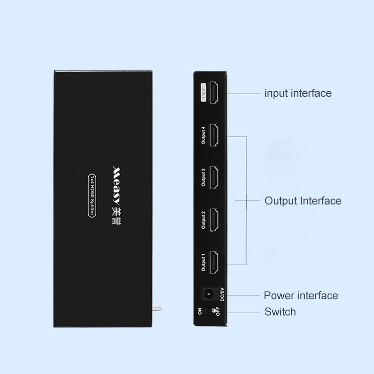 Measy SPH104 1 to 4 4K HDMI 1080P Simultaneous Display Splitter(AU Plug)