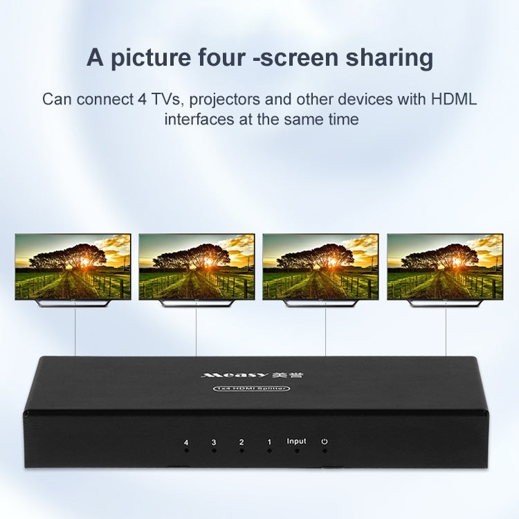 Measy SPH104 1 to 4 4K HDMI 1080P Simultaneous Display Splitter(AU Plug)