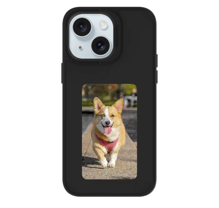 For iPhone 13 NFC Four-Color E-ink Screen DIY Phone Case(Black)