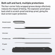 For iPhone 14 Pro Max NFC Four-Color E-ink Screen DIY Phone Case(Black)