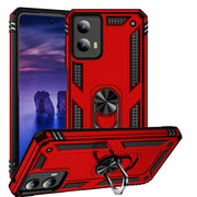 For Motorola Moto G Play 5G 2024 Shockproof TPU + PC Phone Case with Holder(Red)