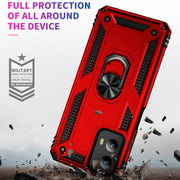 For Motorola Moto G Play 5G 2024 Shockproof TPU + PC Phone Case with Holder(Red)