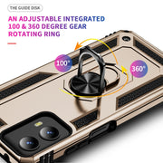 For Motorola Moto G Play 5G 2024 Shockproof TPU + PC Phone Case with Holder(Gold)
