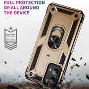For Motorola Moto G Play 5G 2024 Shockproof TPU + PC Phone Case with Holder(Gold)