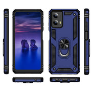 For Motorola Moto G Play 5G 2024 Shockproof TPU + PC Phone Case with Holder(Blue)