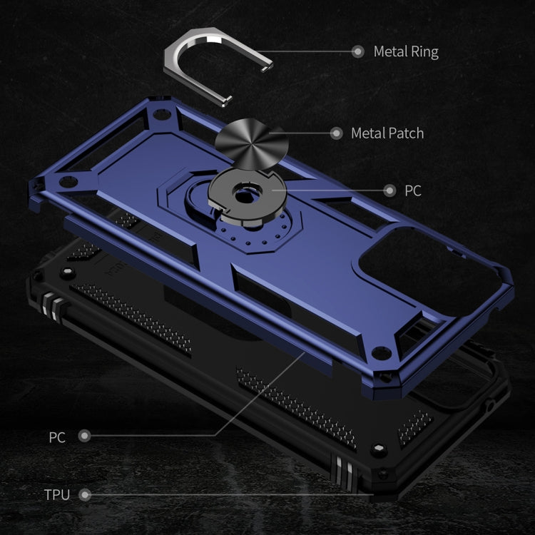 For Motorola Moto G Play 5G 2024 Shockproof TPU + PC Phone Case with Holder(Blue)