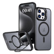 For iPhone 15 Pro Max Metal Invisible Camera Holder MagSafe Magnetic Phone Case(Black) - iPhone 15 Pro Max Cases by PMC TechLife | Online Shopping South Africa | PMC TechLife