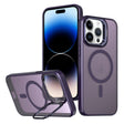 For iPhone 14 Pro Metal Invisible Camera Holder MagSafe Magnetic Phone Case(Purple) - iPhone 14 Pro Cases by PMC TechLife | Online Shopping South Africa | PMC TechLife