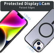For iPhone 11 Metal Invisible Camera Holder MagSafe Magnetic Phone Case(Black)