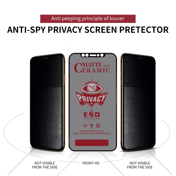 For iPhone 16 Plus Full Coverage Frosted Privacy Ceramic Film