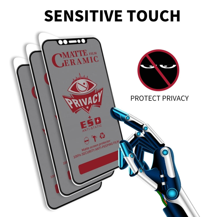 For iPhone 16 Pro 25pcs Full Coverage Frosted Privacy Ceramic Film