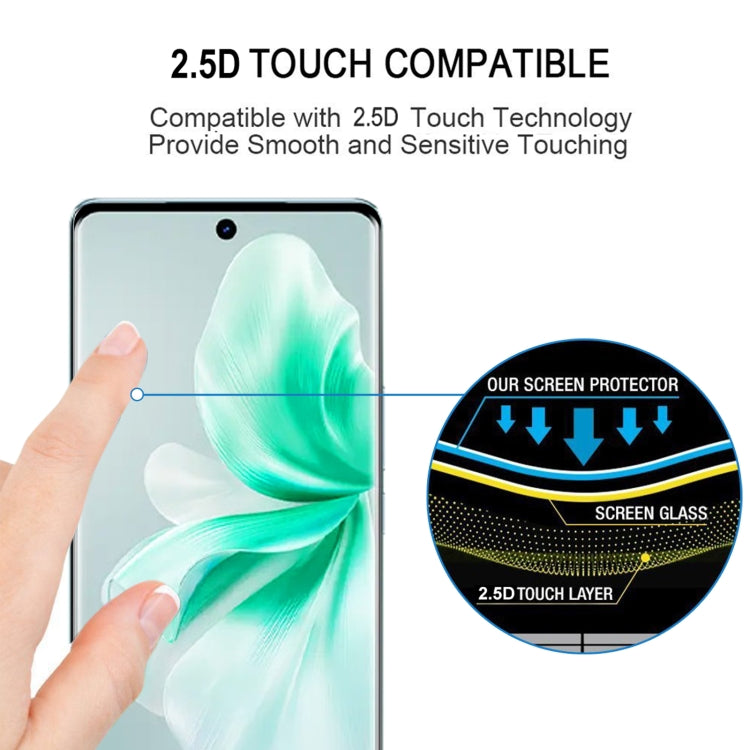 For vivo V30 / V30 Pro 3D Curved Edge Full Screen Tempered Glass Film