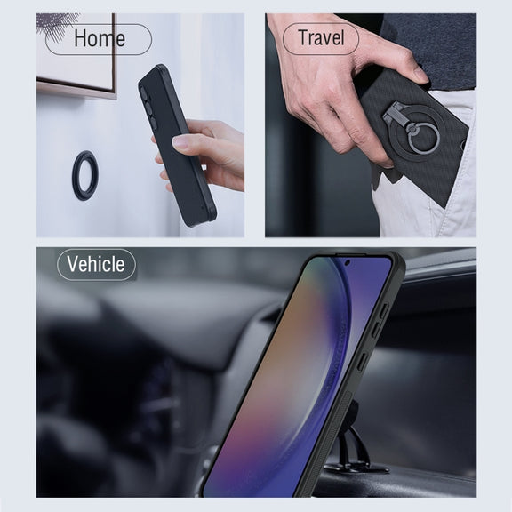 For Samsung Galaxy A55 NILLKIN Frosted Shield Pro Magnetic Phone Case(Black)