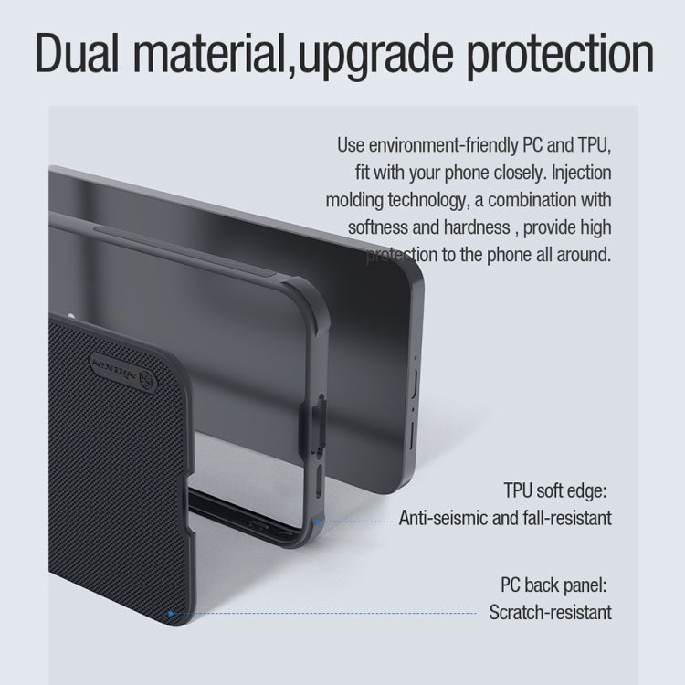 For Samsung Galaxy A55 NILLKIN Frosted Shield Pro Magnetic Phone Case(Black)