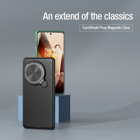 For OnePlus 13 NILLKIN CamShield Prop MagSafe Magnetic PC Phone Case(Black)