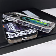 For iPhone 15 Pro Mecha Circuit Board Pattern Phone Case(Black)