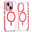 For iPhone 15 Plus Dual-Color Clear Acrylic Hybrid TPU MagSafe Phone Case(Red) - iPhone 15 Plus Cases by PMC TechLife | Online Shopping South Africa | PMC TechLife