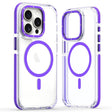 For iPhone 14 Pro Dual-Color Clear Acrylic Hybrid TPU MagSafe Phone Case(Purple) - iPhone 14 Pro Cases by PMC TechLife | Online Shopping South Africa | PMC TechLife