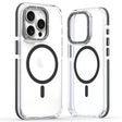 For iPhone 12 Pro Dual-Color Clear Acrylic Hybrid TPU MagSafe Phone Case(Black) - iPhone 12 / 12 Pro Cases by PMC TechLife | Online Shopping South Africa | PMC TechLife