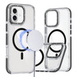 For iPhone 16 Plus Dual-Color Clear Acrylic Hybrid TPU MagSafe Phone Case(Black) - free shipping - PMC TechLife - Order now!