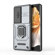 For vivo S18 5G Sliding Camshield TPU + PC Shockproof Phone Case with Holder(Grey)