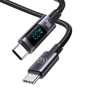 USAMS US-SJ671 Type-C To Type-C 100W Fast Charge Digital Display Data Cable, Length: 1.2m(Black)