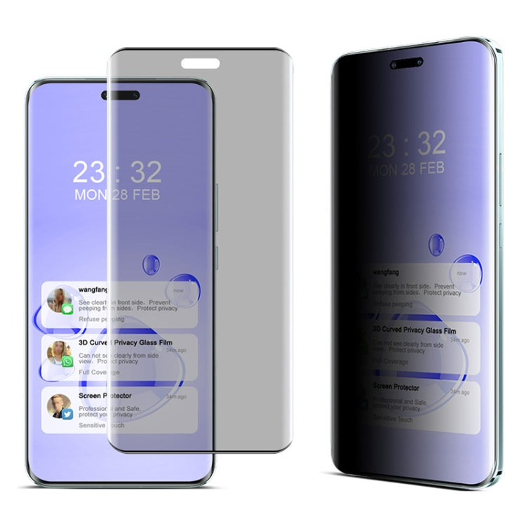 For Honor Magic6 Pro 5G imak No Edge Version 3D Curved Privacy Full Screen Tempered Glass Film