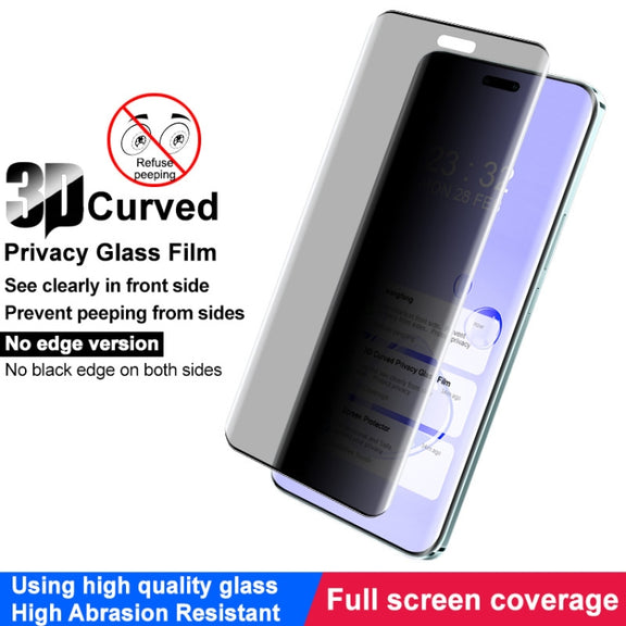 For Honor Magic6 Pro 5G imak No Edge Version 3D Curved Privacy Full Screen Tempered Glass Film