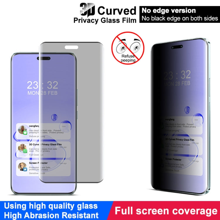 For Honor Magic6 RSR Porsche Design imak No Edge Version 3D Curved Privacy Full Screen Tempered Glass Film