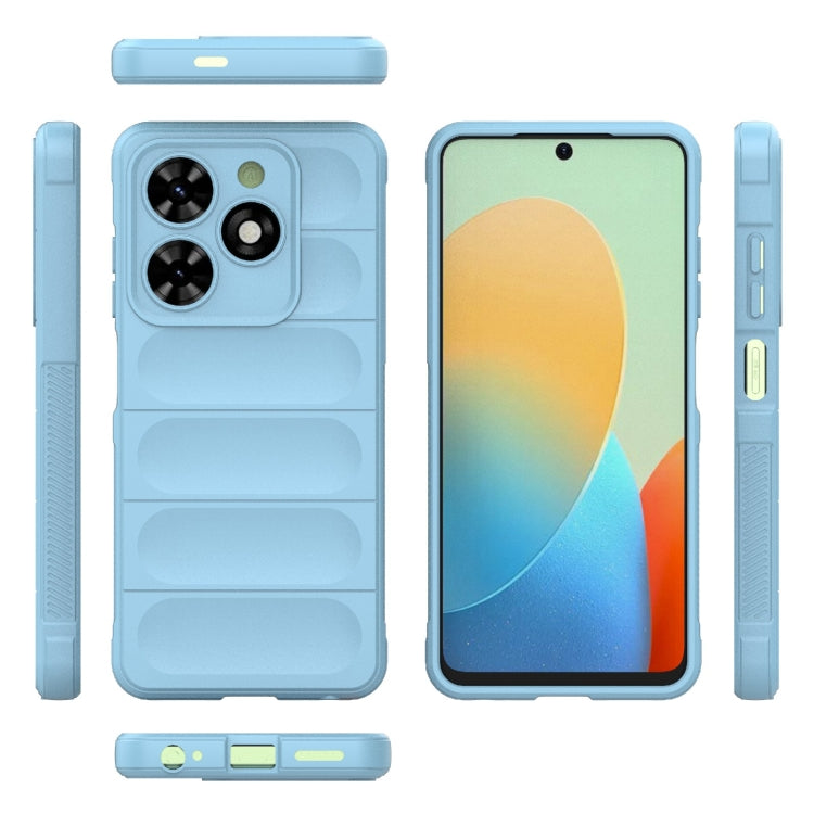 For Tecno Spark Go 2024 / 20C / Pop 8 Magic Shield TPU + Flannel Phone Case(Light Blue)