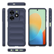 For Tecno Spark Go 2024 / 20C / Pop 8 Magic Shield TPU + Flannel Phone Case(Dark Blue)