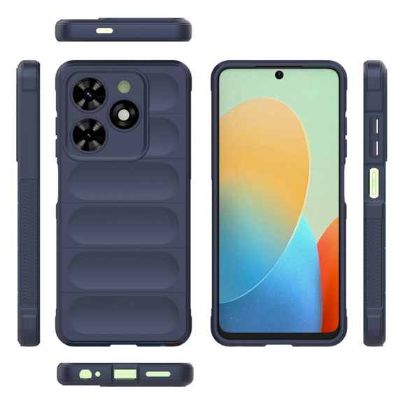 For Tecno Spark Go 2024 / 20C / Pop 8 Magic Shield TPU + Flannel Phone Case(Dark Blue)
