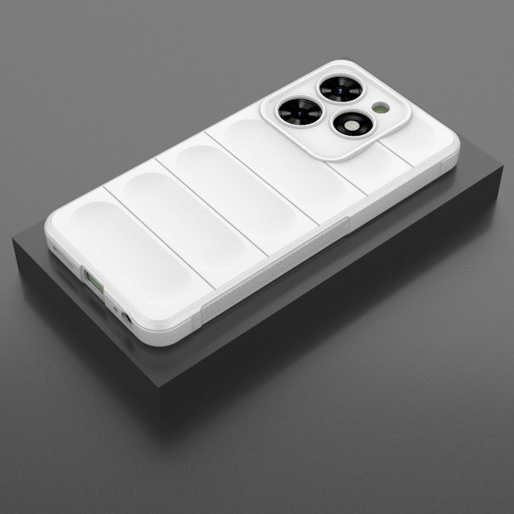 For Tecno Spark Go 2024 / 20C / Pop 8 Magic Shield TPU + Flannel Phone Case(White)