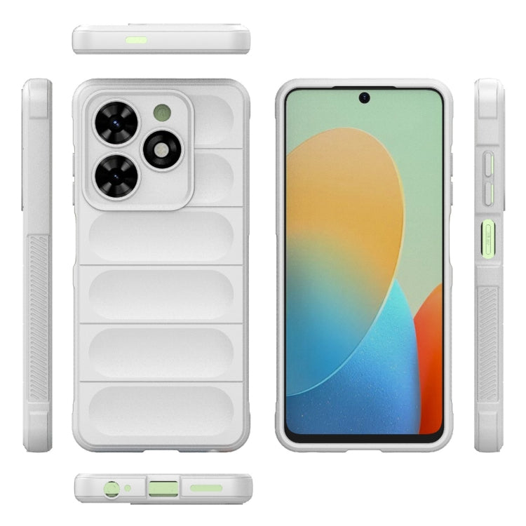For Tecno Spark Go 2024 / 20C / Pop 8 Magic Shield TPU + Flannel Phone Case(White)