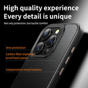 For iPhone 15 Pro MagSafe Kevlar Fiber Shockproof Phone Case(Black)