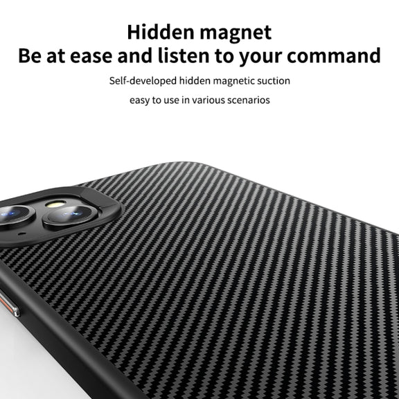 For iPhone 15 Plus MagSafe Kevlar Fiber Shockproof Phone Case(Black)