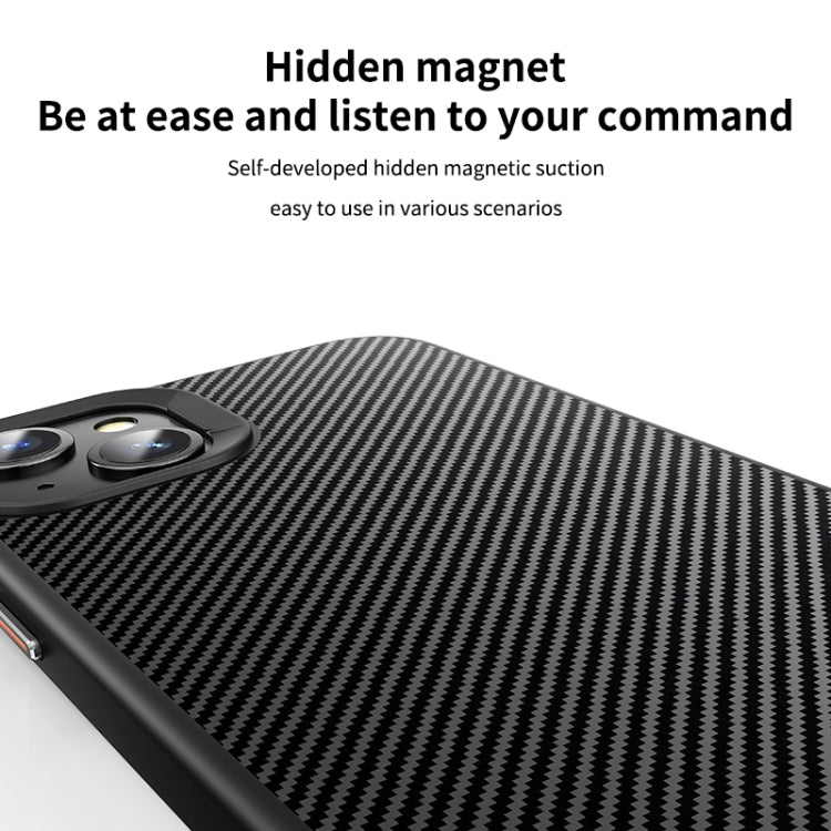 For iPhone 15 MagSafe Kevlar Fiber Shockproof Phone Case(Black)
