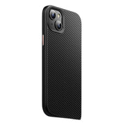 For iPhone 14 MagSafe Kevlar Fiber Shockproof Phone Case(Black)