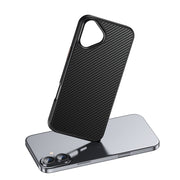 For iPhone 16 Kevlar Fiber Shockproof MagSafe Phone Case(Black)
