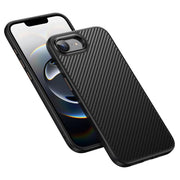 For iPhone 16e Kevlar Fiber Shockproof MagSafe Phone Case(Black)