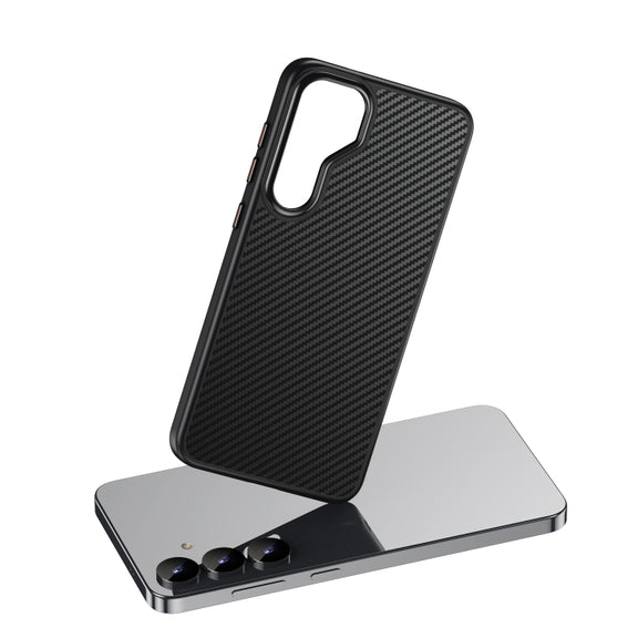 For Samsung Galaxy S25 5G MagSafe Kevlar Fiber Shockproof Phone Case(Black)