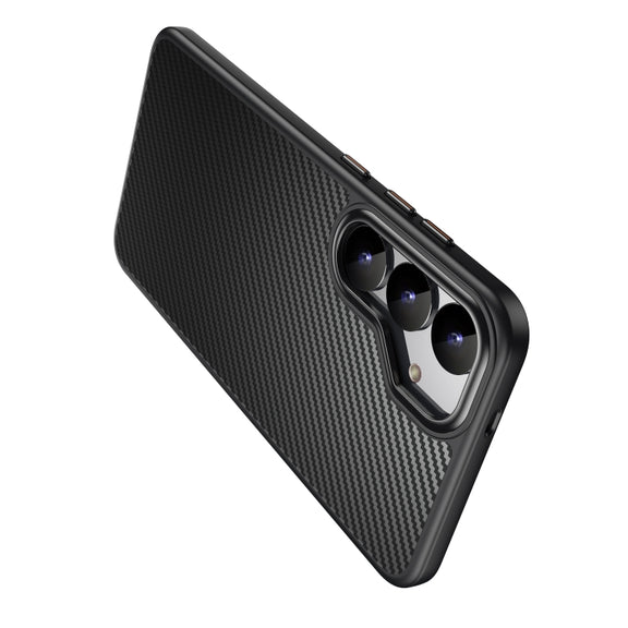 For Samsung Galaxy S25 5G MagSafe Kevlar Fiber Shockproof Phone Case(Black)