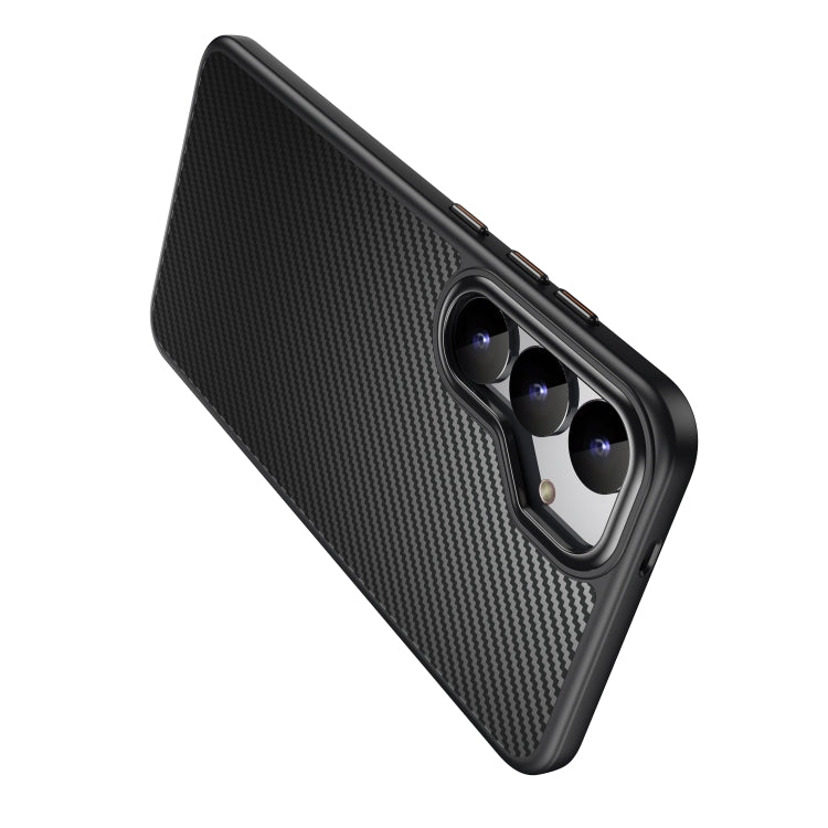 For Samsung Galaxy S25+ 5G MagSafe Kevlar Fiber Shockproof Phone Case(Black)