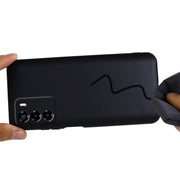 For ZTE Blade V40 Smart Pure Color Liquid Silicone Shockproof Phone Case(Black)