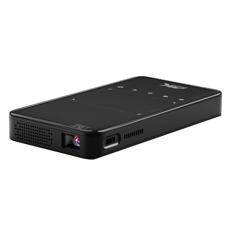 S90 DLP Android 9.0 2GB+32GB 4K Mini WiFi Smart Projector, Power Plug:AU Plug(Black)