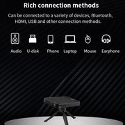 S90 DLP Android 9.0 2GB+32GB 4K Mini WiFi Smart Projector, Power Plug:AU Plug(Black)