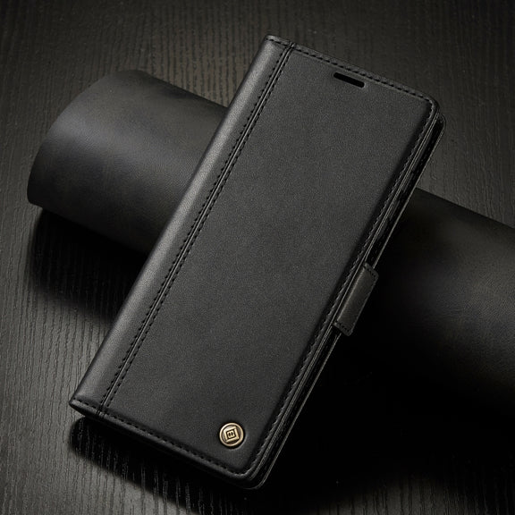 For Samsung Galaxy S24 LC.IMEEKE Skin-friendly Card Slots Leather Phone Case(Black)